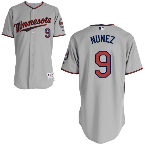 Eduardo Nunez #9 MLB Jersey-Minnesota Twins Men's Authentic 2014 ALL Star Road Gray Cool Base Baseball Jersey